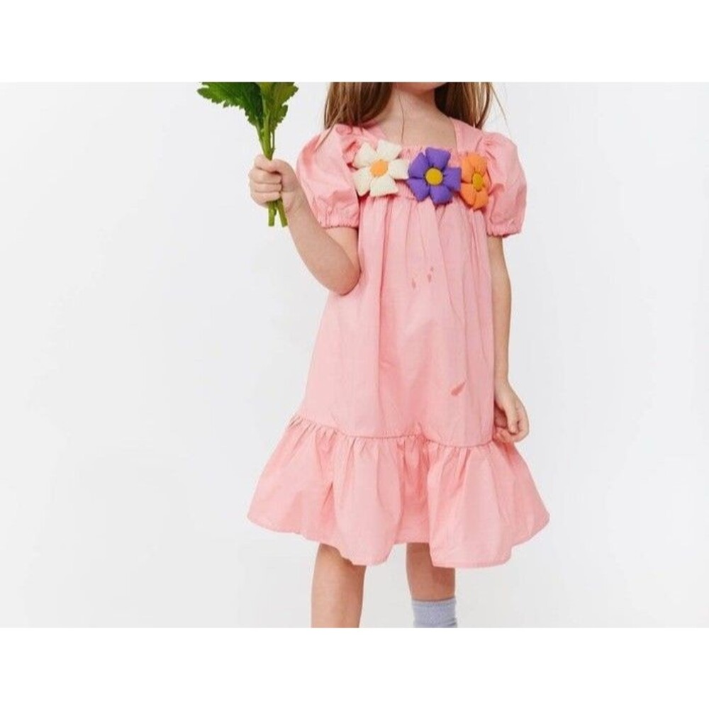 Lola And The Boys Dress Size 8 Pink 3D Flowers Spring Summer NWOT - Picture 2 of 7